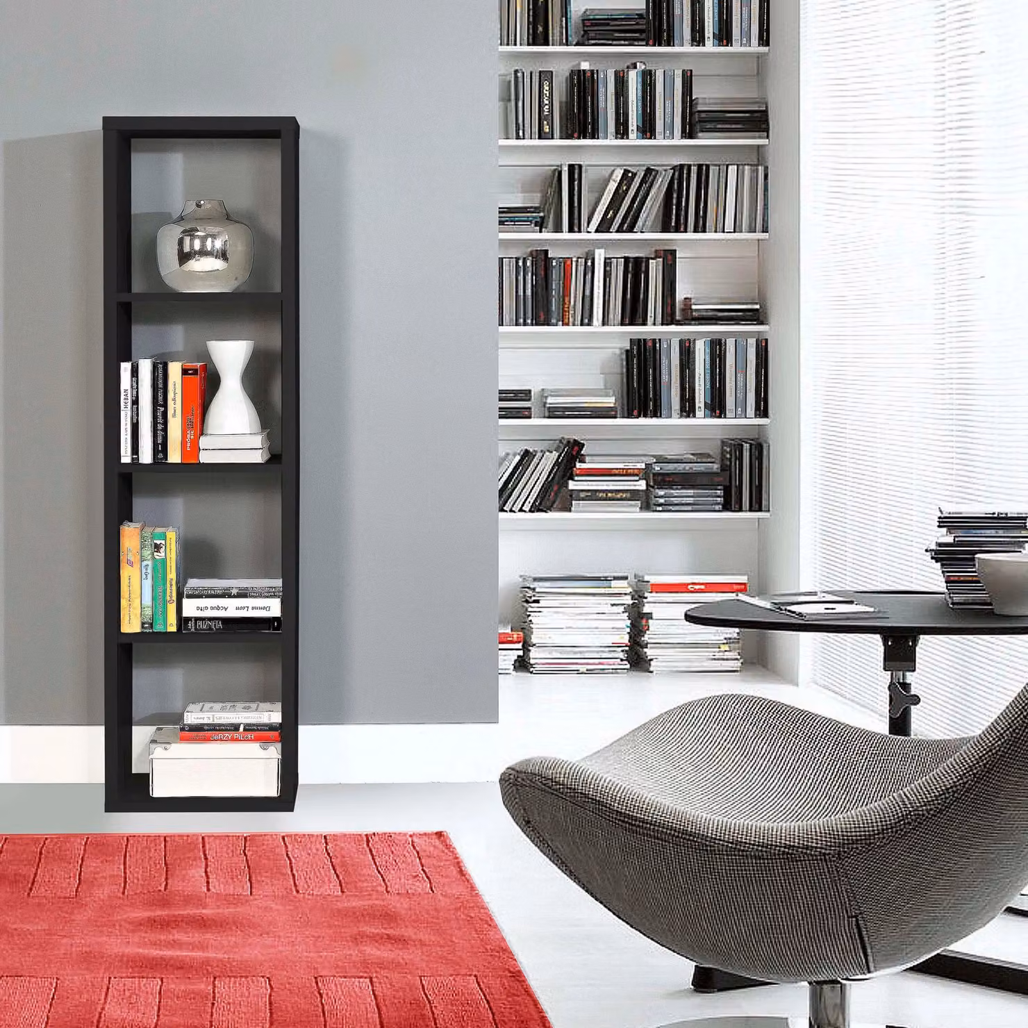 Furniture To Go Mauro 3 Shelf Cube Storage Unit in Black – 3