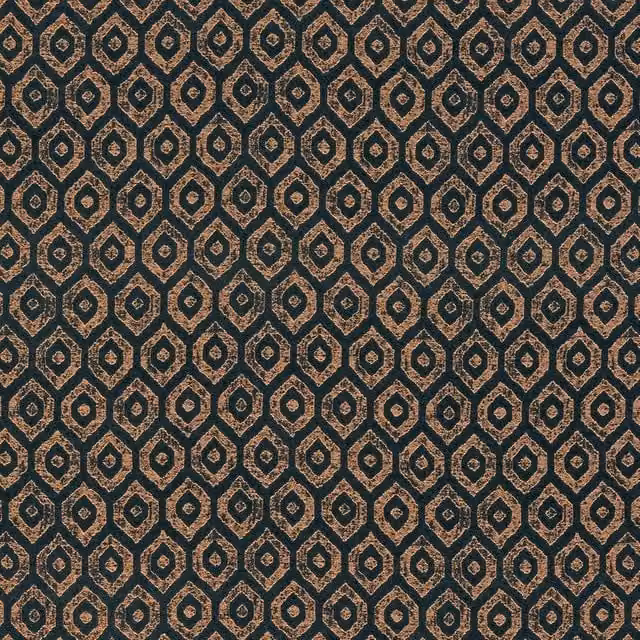 Terrys Modern Chenille Graphic Fabric in Turquoise, Petrol and Gold