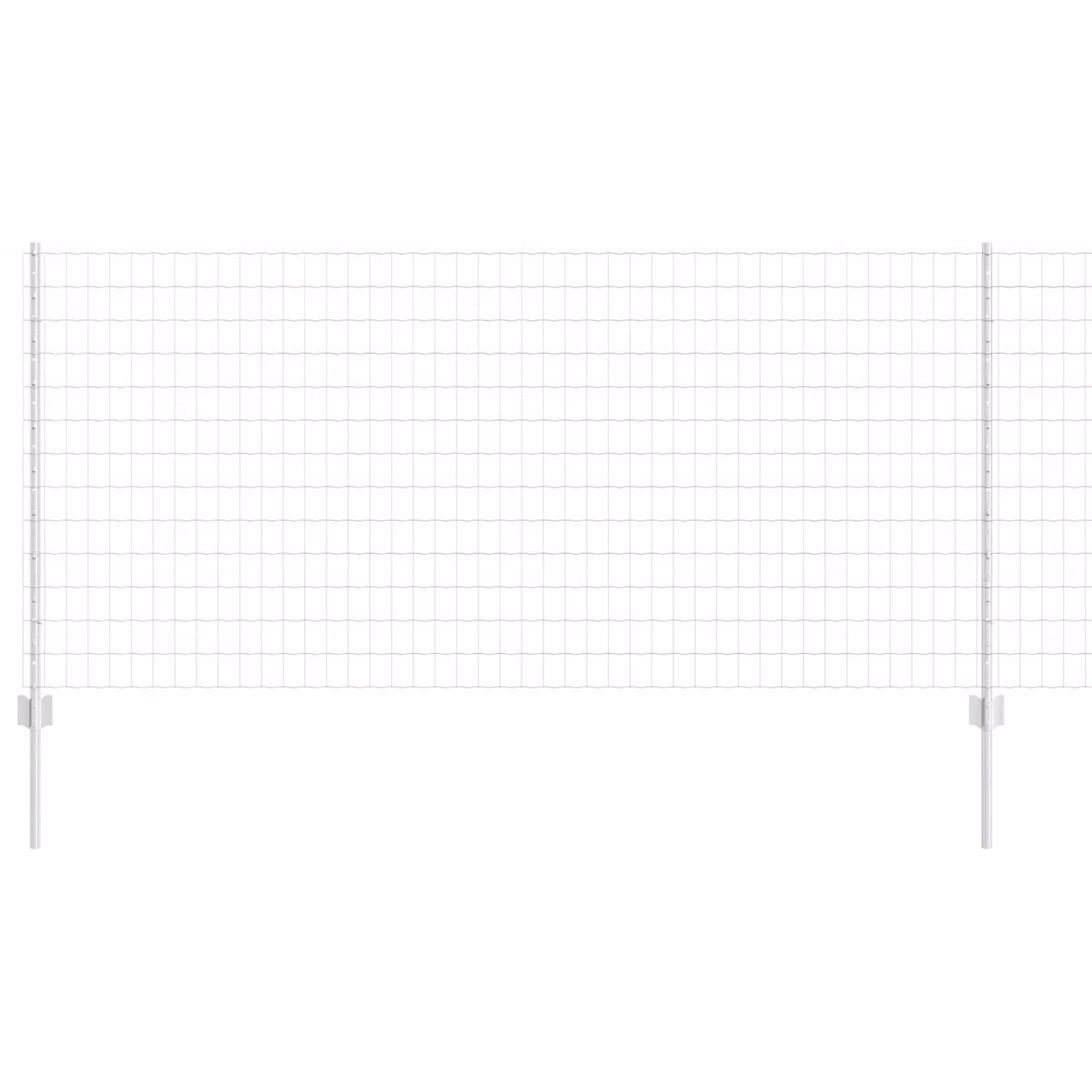 Berkfield Home Euro Fence with 10 U Posts, Silver Galvanised Steel, W: 10 m, H: 1.4 m – 2