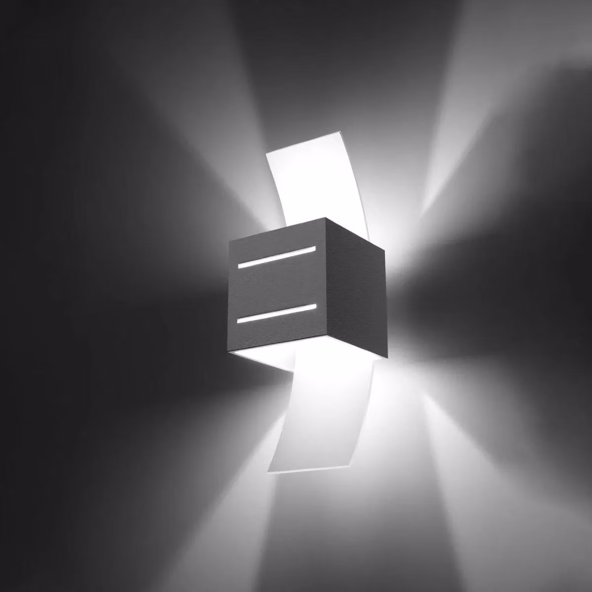 Sollux Lighting Loreto SL.0203 Modern LED Wall Lamp, White Aluminium and Glass Square Sconce, W/D/H: 30 x 10 x 12 cm – 3
