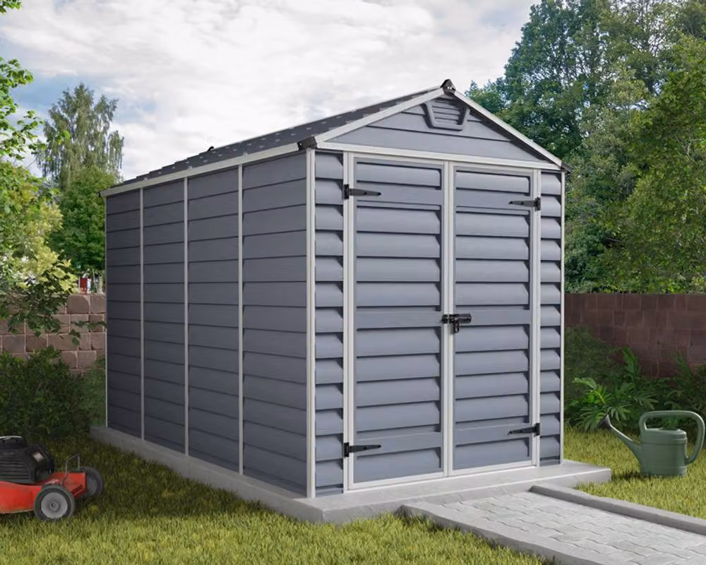 Palram Skylight Gable Garden Shed in Dark Grey, W/D/H: 185.4 x 303.6 x 217 cm – 2