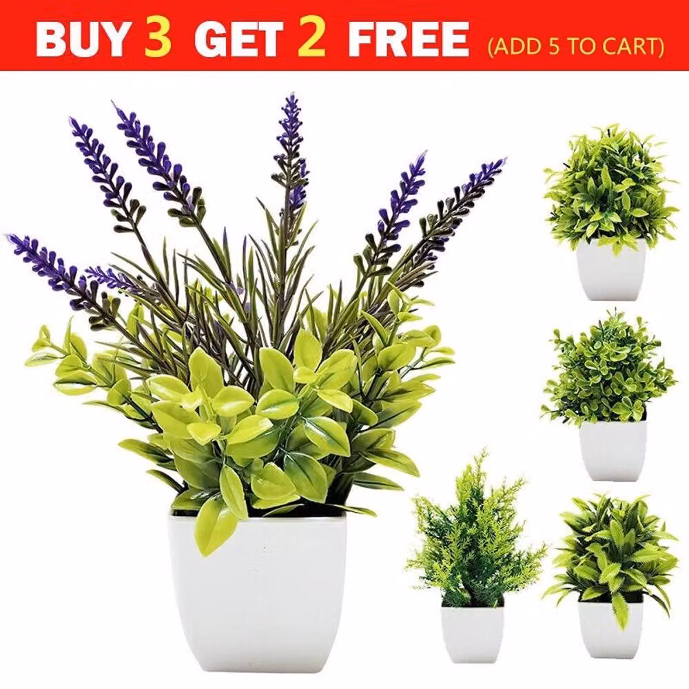 YnysTec Mini Artificial Potted Green Plant for Indoor Tabletop Decor – 2