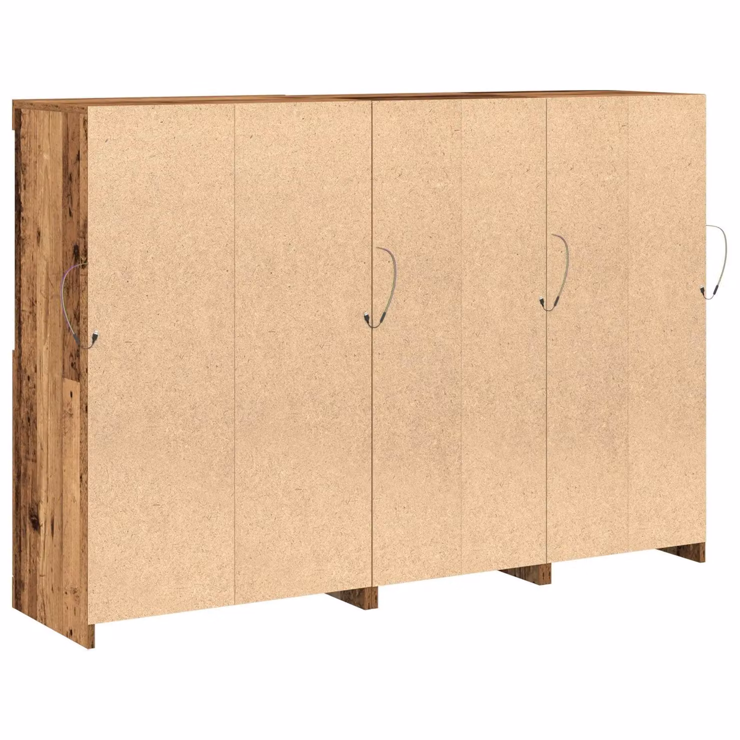 Berkfield Home Rustic Brown Sideboard with Integrated LED Lights, W/D/H: 142.5 x 37 x 100 cm – 4