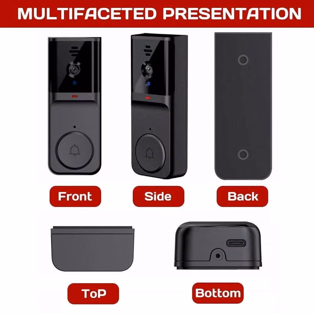 NESTLUNE Wibell Wireless Smart Video Doorbell Security Intercom in Grey – 5