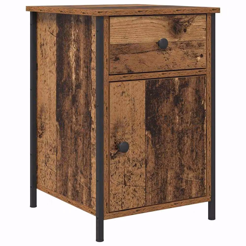 Berkfield Home Stylish Bedside Cabinet in Brown Old Wood, W/D/H: 40 x 42 x 60 cm – 3