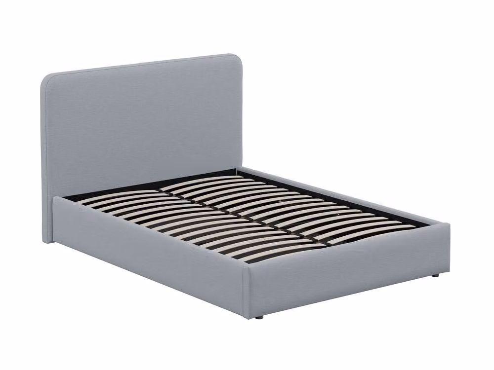 Snuggle Beds Holden Upholstered Ottoman Bed in Light Grey, W/D/H: 150 x 200 cm – 2