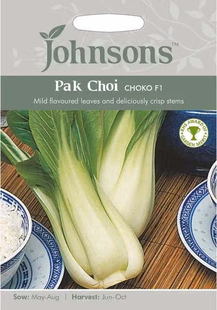 Johnsons Choko F1 Pak Choi Vegetable Seeds, Green