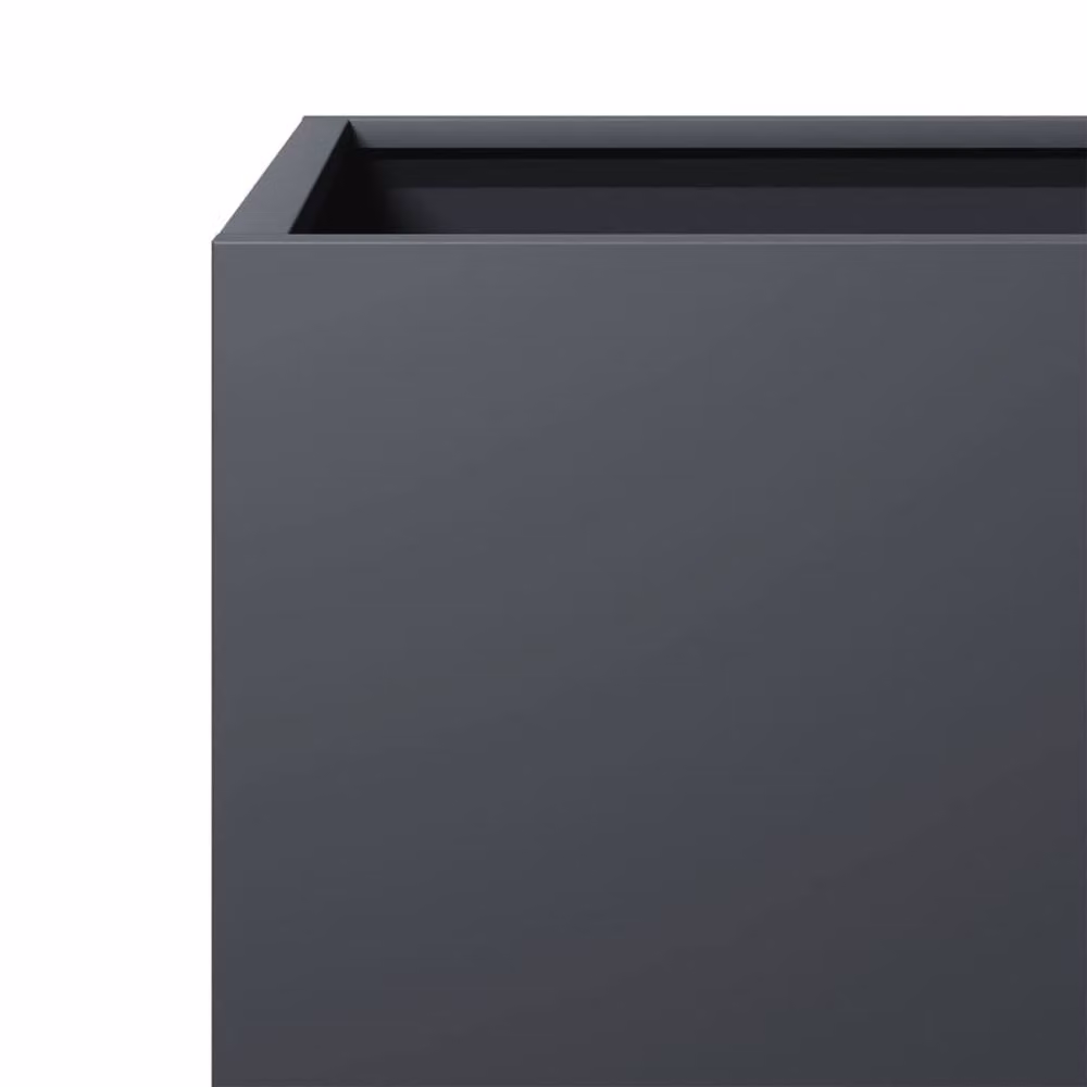 Berkfield Home Steel Garden Planter Tub in Anthracite, W/D/H: 30 x 30 x 30 cm – 4