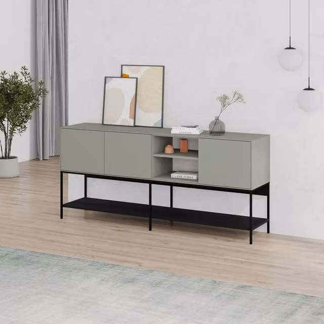 Decortie Amira Modern Sideboard Cabinet in Green, Width: 180 cm – 2