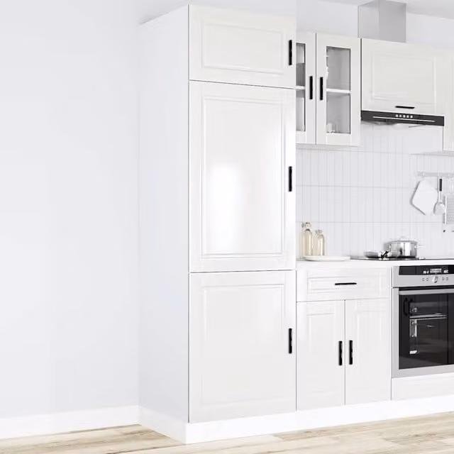 Berkfield Home Porto Modern High Gloss White Wall Mounted Kitchen Cupboard Unit