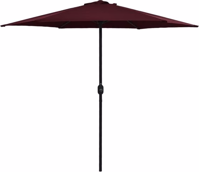 Berkfield Home Outdoor Parasol with Aluminium Pole, Bordeaux Red, W: 270 cm, D: 246 cm