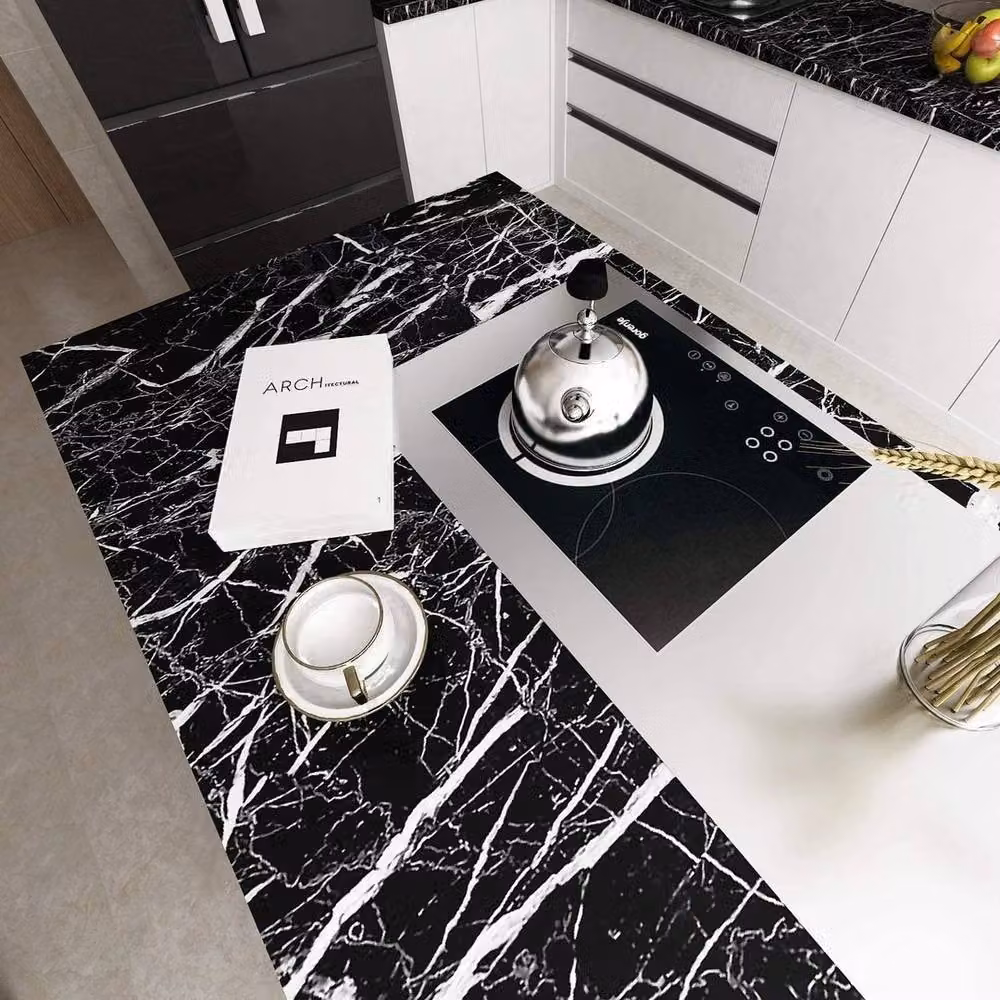 PAWNORA Black Self Adhesive Vinyl Film Wrap Sticker Roll for Kitchen Surfaces – 2