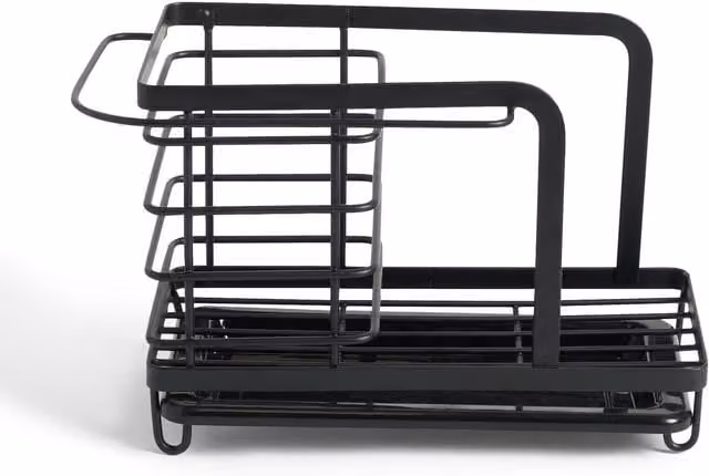 OHS Rectangular Metal Wire Sink Organiser in Black