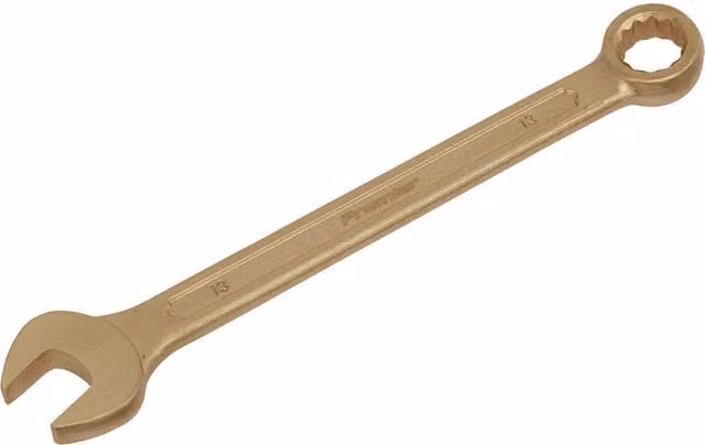 Loops 13mm Non-Sparking Combination Spanner with Open-End and 12-Point WallDrive Ring