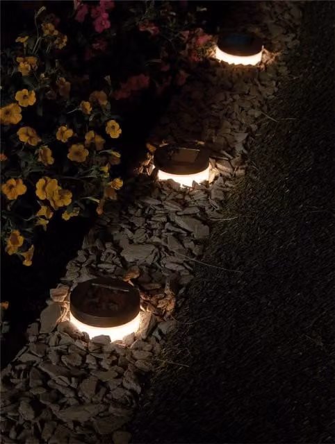 Luxform Avignon Solar LED Ground Light in Black with Dusk Sensor and Ground Spike
