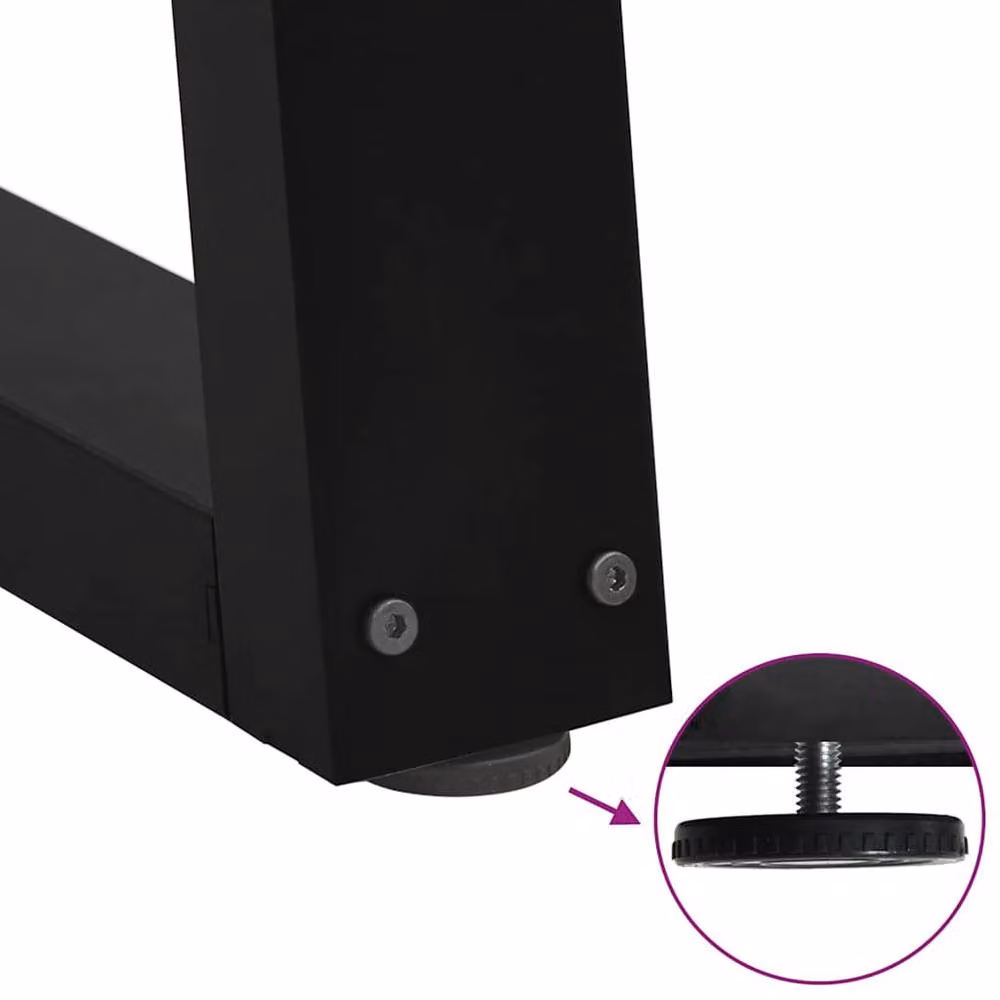 Berkfield Home Modern V-Shape Dining Table Legs, 2 Pieces, Black Steel – 5