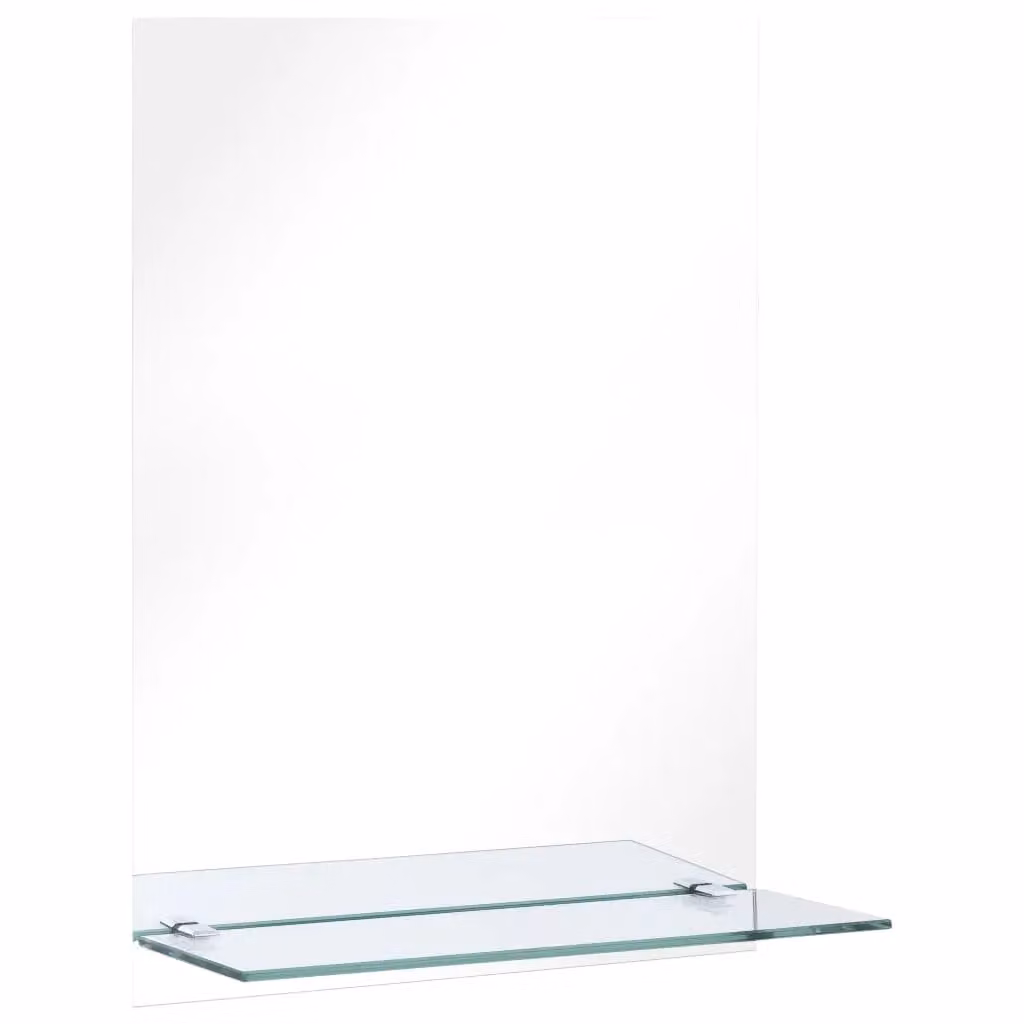 Berkfield Home Rectangular Wall Mirror with Shelf in Silver, W: 40 cm, H: 60 cm – 2