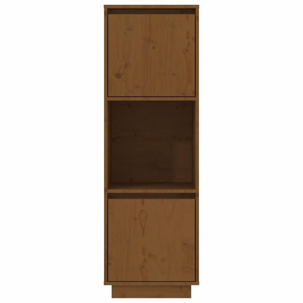 Berkfield Home Honey Brown Solid Wood Pine Highboard, W/D/H: 38 x 35 x 117 cm – 2