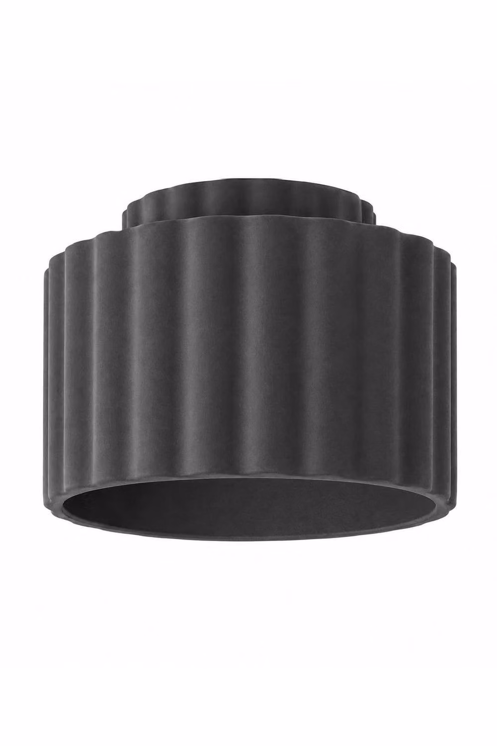 ValueLights Pablo Round Ceramic Flush Ceiling Light with Bulb in Blue – 4