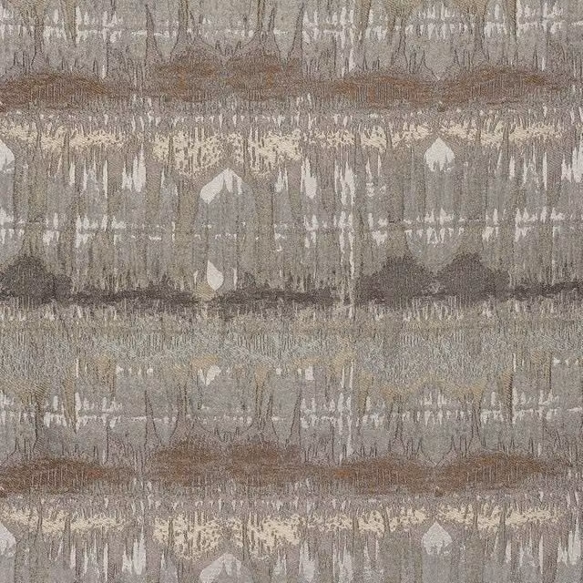 Terrys Inca Fabric in Silver and Multicolour Grey