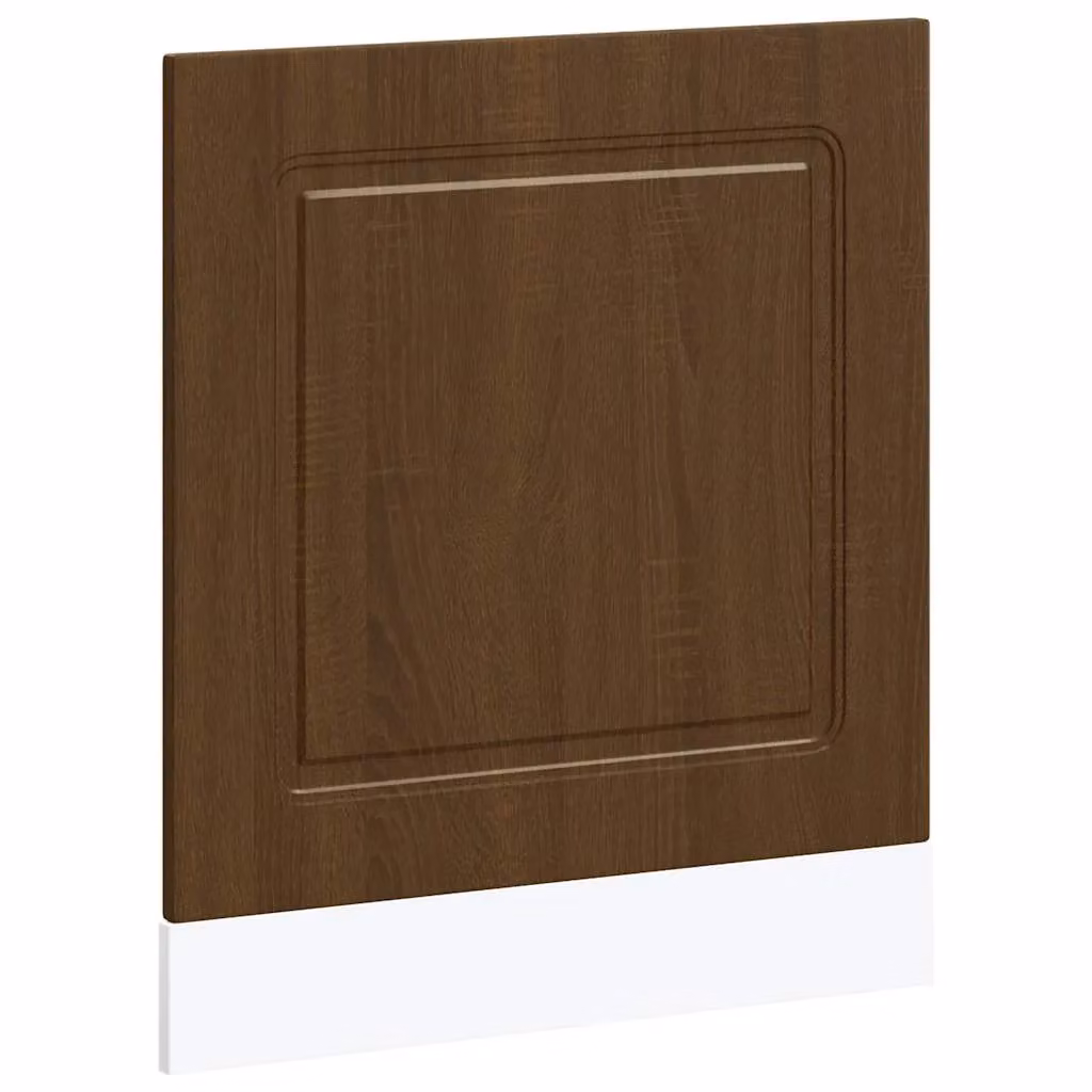 Berkfield Home Kalmar Dishwasher Panel in Brown Oak, H 67 x W 60 x D 1.5 cm – 2