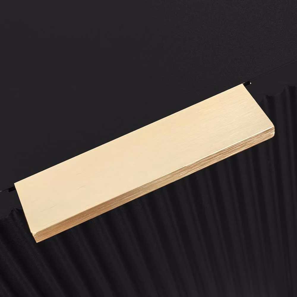 Merax Modern 6-Drawer Sideboard Chest of Drawers in Black with Gold Handles and Legs, W: 120 cm, D: 40 cm, H: 77 cm – 5
