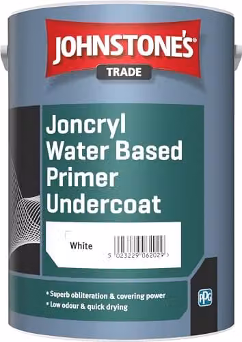 Johnstone's Trade Joncryl Water Based Ecological Primer Undercoat, White, 2.5 l