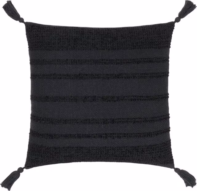 Make it a Home Larch Woven Square Cushion in Black and Blue Polyester