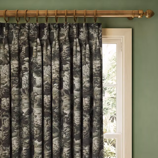 House of Hackney NEMOR Jacquard Floral Curtain in Green