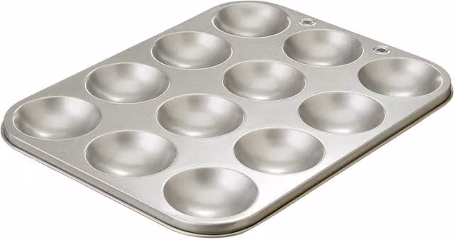 Dexam Non-Stick 12 Cup Mince Pie Tin in Silver Aluminium