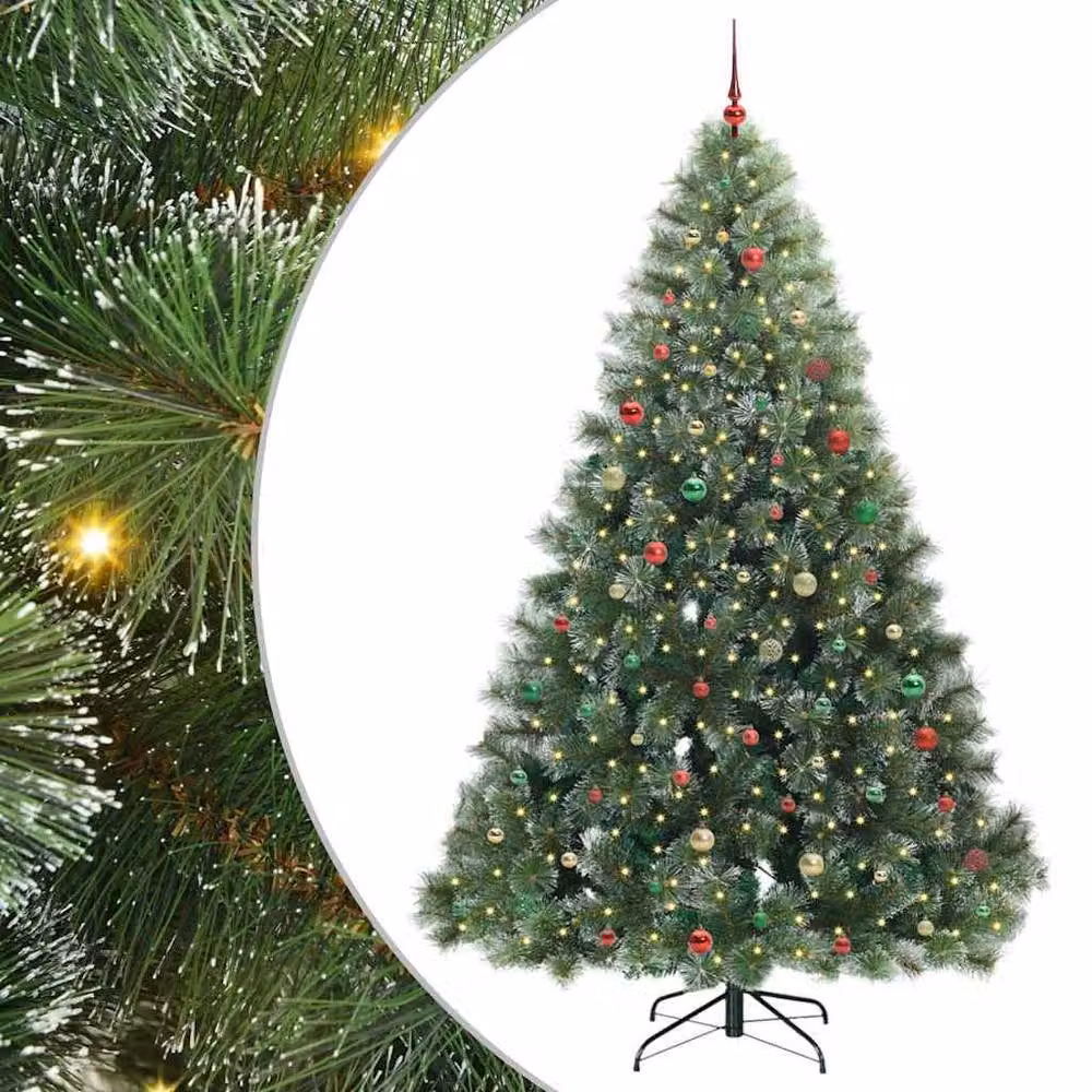 Berkfield Home Artificial Green Christmas Tree with 300 LEDs, Height: 240 cm – 2