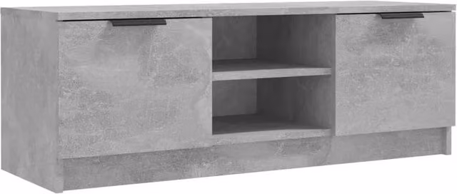 Berkfield Home Modern TV Cabinet in Concrete Grey, W/D/H: 102 x 35 x 36.5 cm – 1