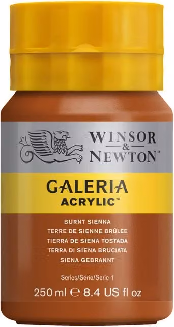 Winsor and Newton Galeria Acrylic Paint Burnt Sienna 250ml