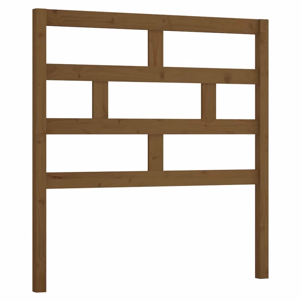 Berkfield Home Beautiful Bed Headboard in Honey Brown Solid Pine Wood, W/D/H: 81 x 4 x 100 cm – 2
