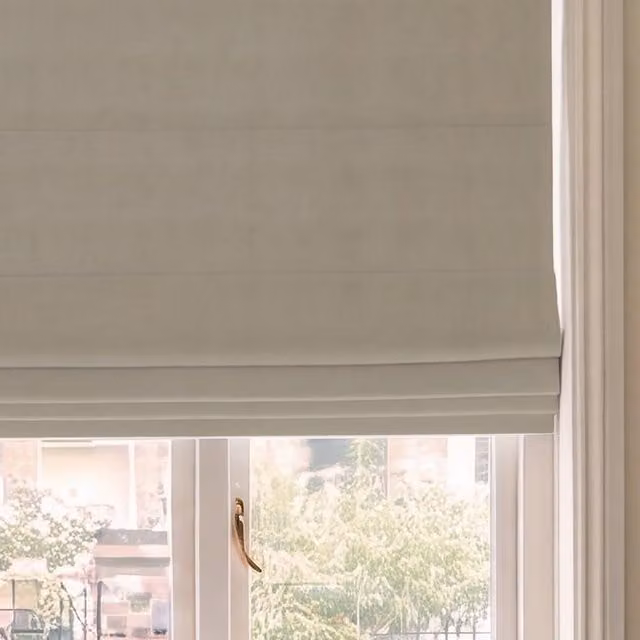 House Llewelyn-Bowen Tetbury Made To Measure Roman Blind in Beige Linen Blackout Textile