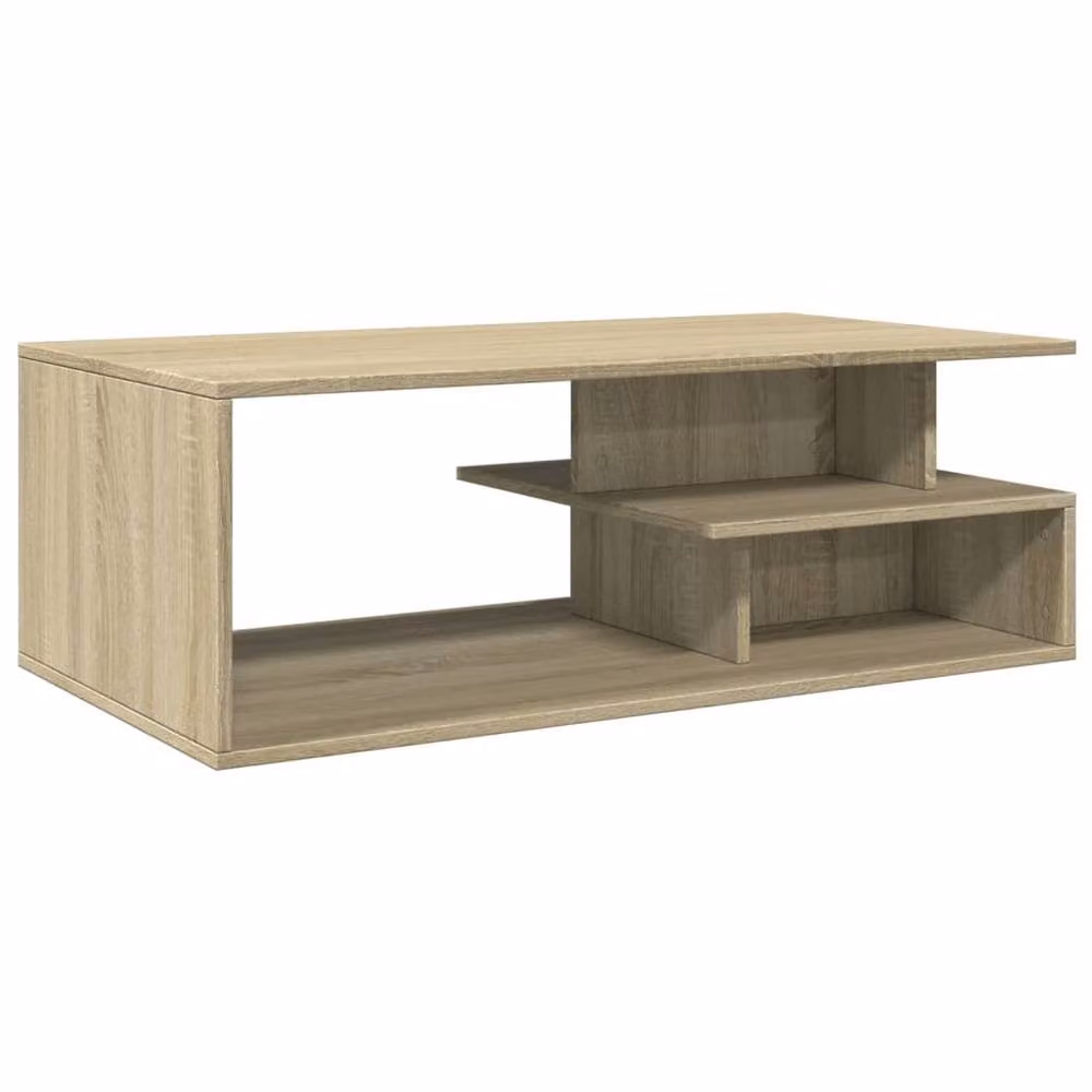 Berkfield Home Modern Sonoma Oak Coffee Table in Light Brown, W/D/H: 102 x 55 x 35 cm – 2