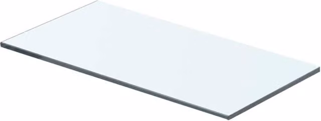 Berkfield Home Wall Mounted Glass Shelves, 2 Pack, Clear, W: 40 cm, D: 15 cm
