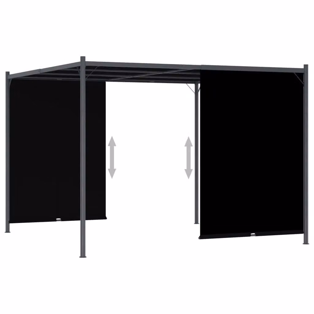 Berkfield Home Garden Pergola with Retractable Roof, Anthracite and Black, W/D: 300 x 300 cm – 3