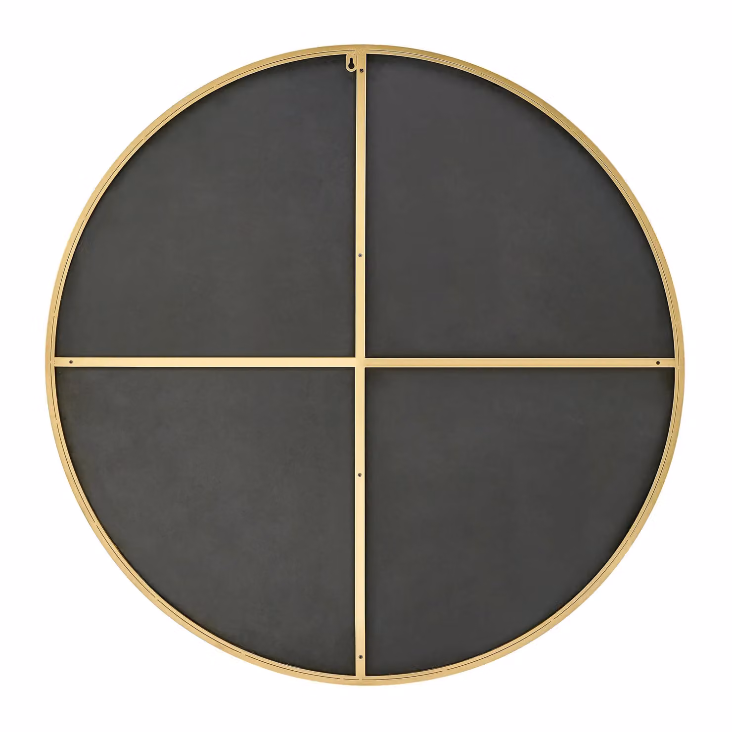 FurnitureboxUK Emma Art Deco Round Metal Frame Wall Mirror in White, Diameter: 100 cm – 2