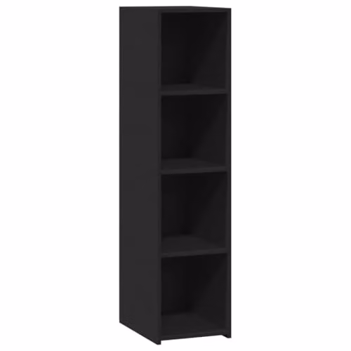 vidaXL Minimalist Black Highboard in Engineered Wood W/D/H: 30 x 41 x 124 cm