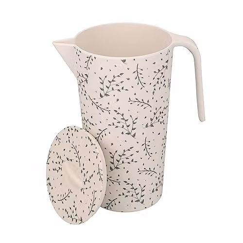 Natural Elements Multicolour Floral Plastic Jug with Lid, 1.6 l – 1