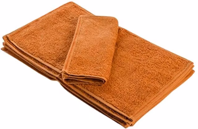 ARTG Terracotta Cotton Terrycloth Guest Towel with Border