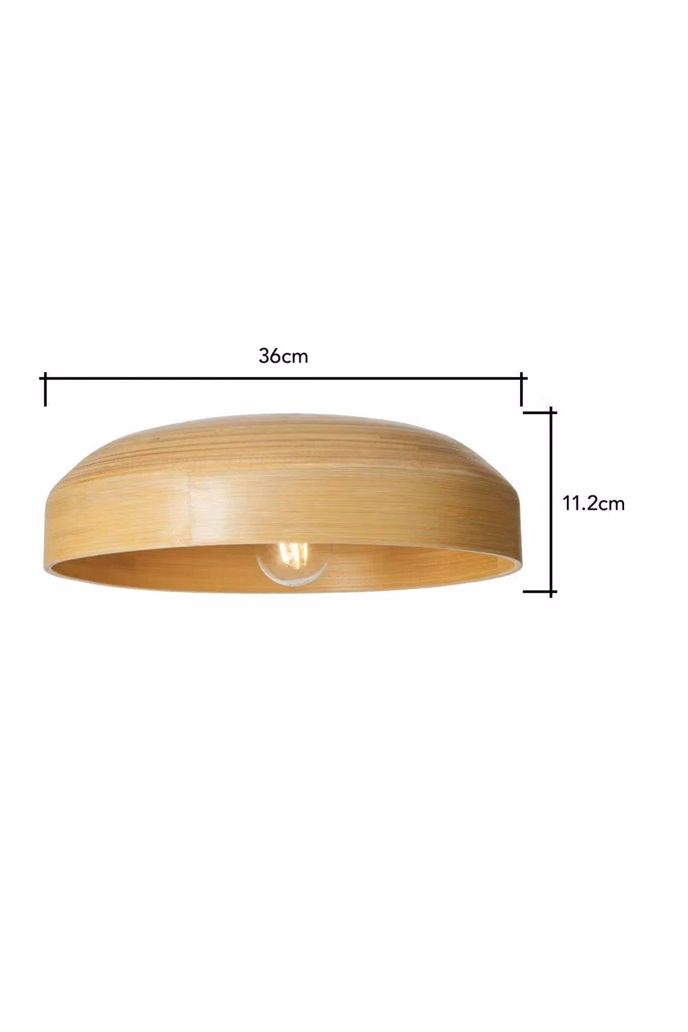 BHS Lighting Alvin Easy Fit Bamboo Dome Light Shade in Sand and Beige – 2