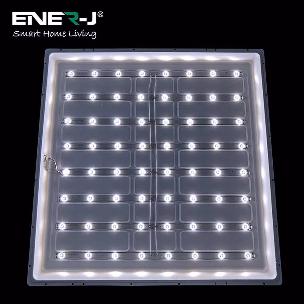 ENER-J 6-Pack Slim LED Backlit Ceiling Panels, Cool White, W/D/H: 60 x 60 x 60 cm – 3