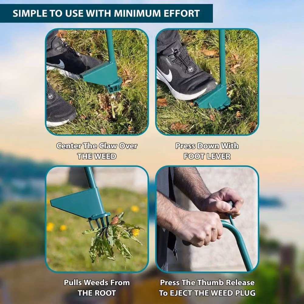 EONLION Design Steel Weed Puller Claw Lawn Weeder in Green – 2