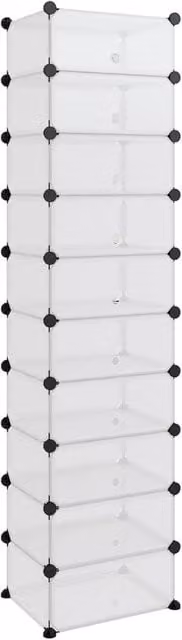 Berkfield Home Transparent Shoe Rack, W/D/H: 44 x 32 x 174 cm – 1