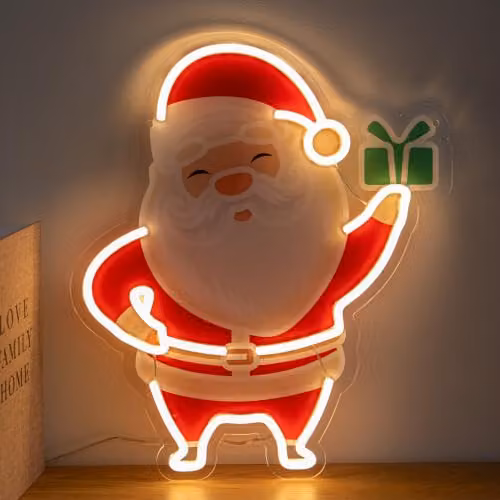 Samuel Alexander Santa Christmas Neon Light Decoration with Warm White LEDs, 40 cm – 3