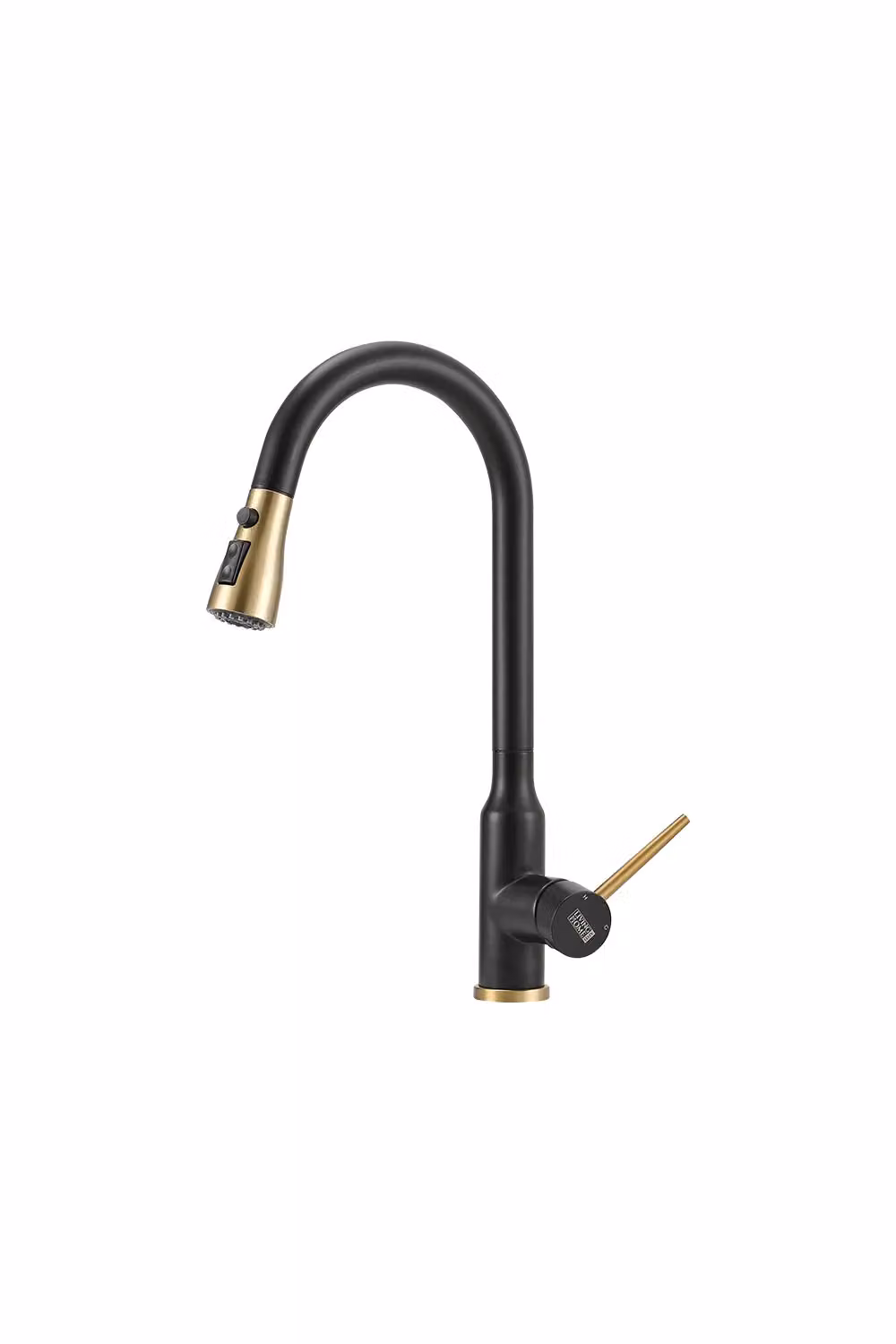 Living and Home Matt Black Stainless Steel Single Lever Kitchen Faucet with Pull Out Spout and Spray Function – 4