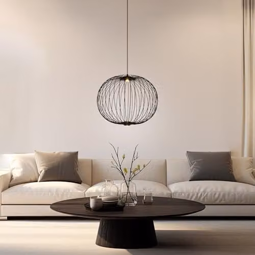 Netlighting Globo Lighting Black LED Pendant Lamp for Dining and Living Rooms, Height: 150 cm, Diameter: 50 cm – 3