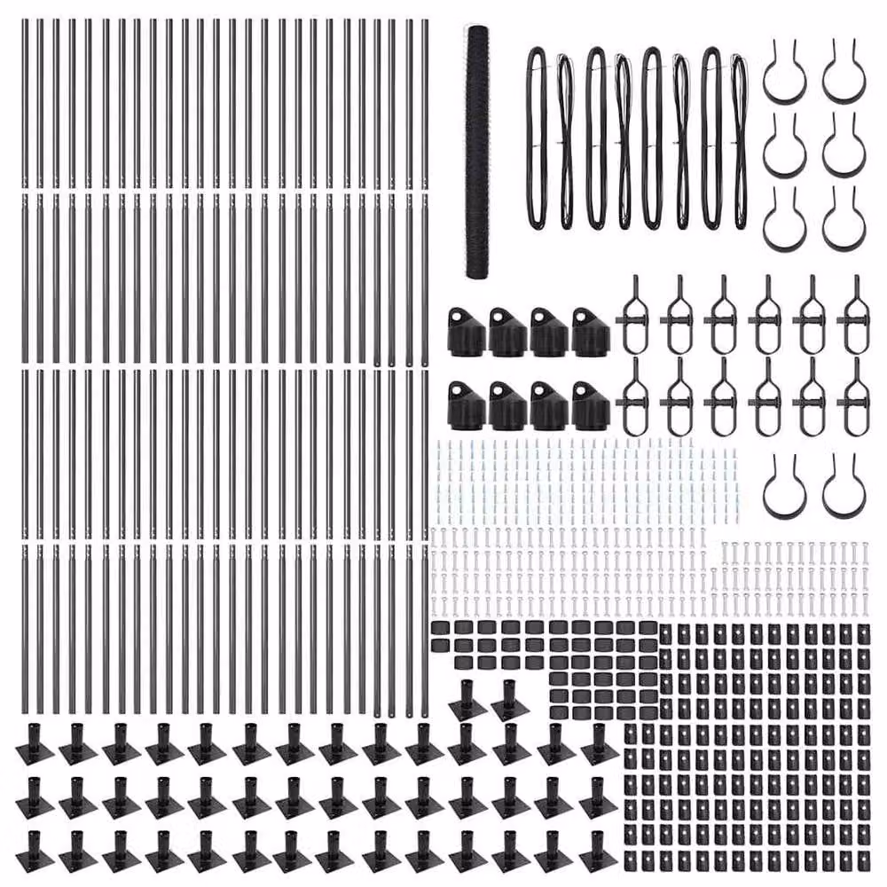 Berkfield Home Grey Steel Hexagon Fence 1.5 x 100 m – 4